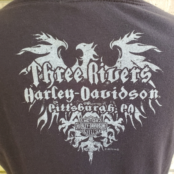Harley Davidson motorcycle women's t-shirt v neck - Picture 9 of 12